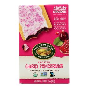 Nature's Path Organic Frosted Toaster Pastries - Cherry Pomegranate - Case of 12 - 11 oz.