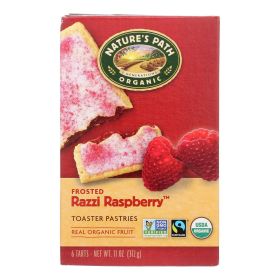 Nature's Path Organic Frosted Toaster Pastries - Razzi Raspberry - Case of 12 - 11 oz.